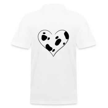 Coeur mignon dalmatien, jolie idée de cadeau - Polo Homme - blanc - Dos - Kai (181cm)