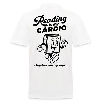 La lecture est mon cardio - Polo Homme - blanc - Dos - Kai (181cm)