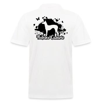 PODENCO CANARIO Hunde Hund Wilsigns - Männer Poloshirt - Weiß - Hinten - Kai (181cm)