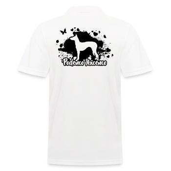 PODENCO IBICENCO Hund Hunde Wilsigns - Männer Poloshirt - Weiß - Hinten - Kai (181cm)