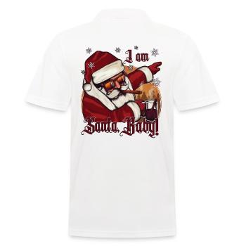 Weihnachten Dabbing Santa Claus mit Punsch - Männer Poloshirt - Weiß - Hinten - Kai (181cm)