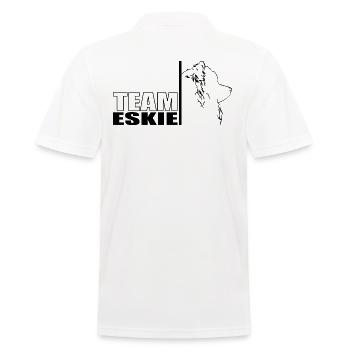 TEAM Eskie Hunde American Eskimo Dog Wilsigns - Männer Poloshirt - Weiß - Hinten - Kai (181cm)