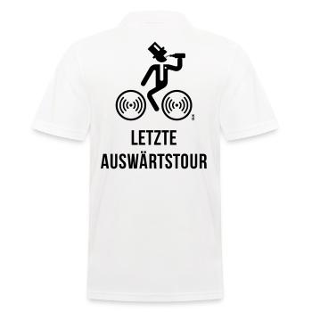 Letzte Auswärtstour (Bräutigam / Fahrrad / JGA) - Männer Poloshirt - Weiß - Hinten - Kai (181cm)