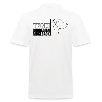 TEAM Rhodesian Ridgeback Profil Wilsigns b - Männer Poloshirt - Weiß - Hinten - Kai (181cm)