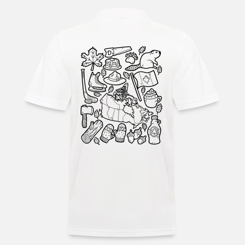 Kanada - Männer Poloshirt - Weiß