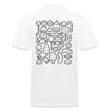 Sweets - Men's Polo Shirt - white - Back - Kai (181cm)