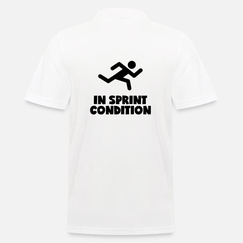 In Sprint Condition - Männer Poloshirt - Weiß