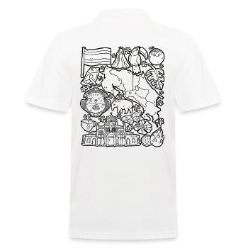 Costa Rica - Männer Poloshirt - Weiß - Hinten - Kai (181cm)