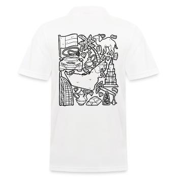 Dubai - Männer Poloshirt - Weiß - Hinten - Kai (181cm)