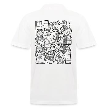 Dänemark - Männer Poloshirt - Weiß - Hinten - Kai (181cm)