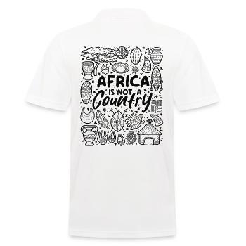 Africa Is Not a Country – Fun Fact - Men's Polo Shirt - white - Back - Kai (181cm)