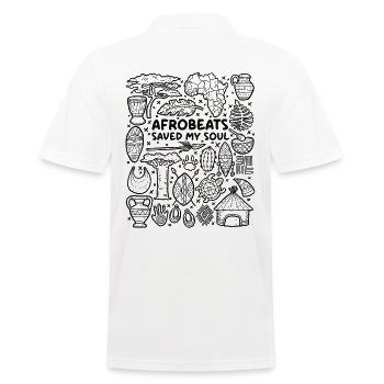 Afrobeats Saved My Soul – Musikliebe - Männer Poloshirt - Weiß - Hinten - Kai (181cm)