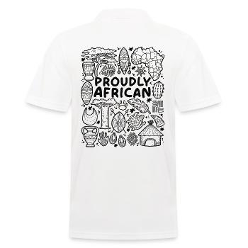 Fièrement africain – Fier de l’Afrique - Polo Homme - blanc - Dos - Kai (181cm)