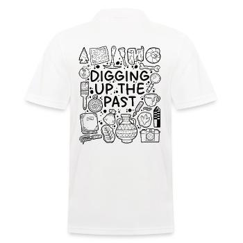 Digging Up the Past – Archaeology & History - Men's Polo Shirt - white - Back - Kai (181cm)