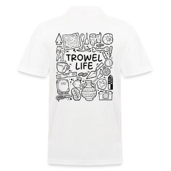 La vie à la truelle – Archéologie Humour - Polo Homme - blanc - Dos - Kai (181cm)