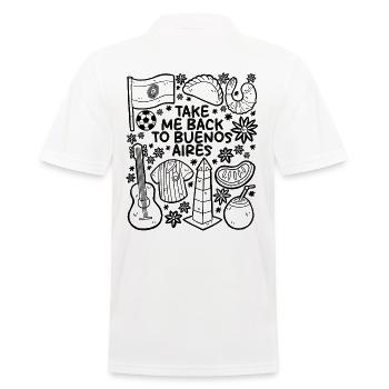 Ramenez-moi à Buenos Aires – Argentine - Polo Homme - blanc - Dos - Kai (181cm)