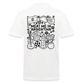 Meat Me en Argentine – Argentine Meat - Polo Homme - blanc - Dos - Kai (181cm)