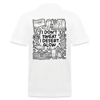 Je ne transpire pas, je brille dans le désert - Polo Homme - blanc - Dos - Kai (181cm)