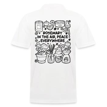 Rosemary in the Air – Peace Everywhere - Men's Polo Shirt - white - Back - Kai (181cm)