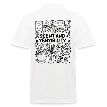 Scent and Sensibility – Aromatherapy - Men's Polo Shirt - white - Back - Kai (181cm)