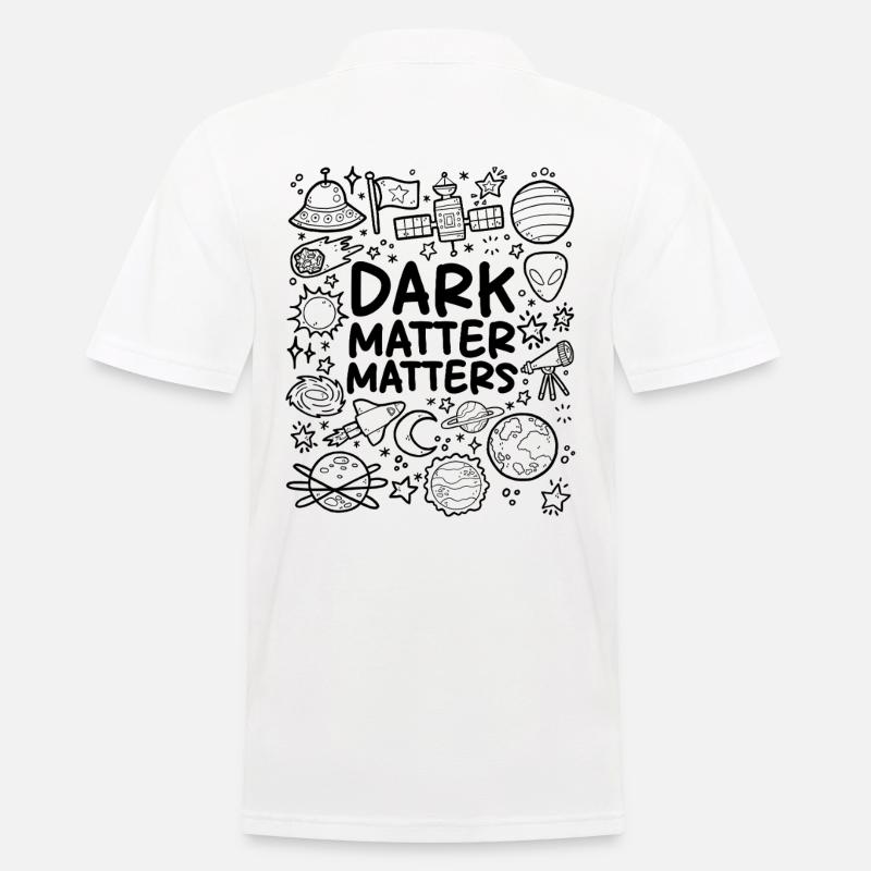 Dunkle Materie zählt - Männer Poloshirt - Weiß