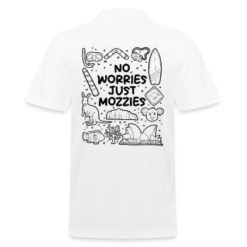 Kein Stress – nur Mücken - Männer Poloshirt - Weiß - Hinten - Kai (181cm)