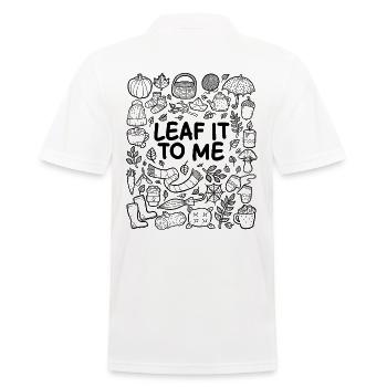 Leave it to me – autumn pun - Men's Polo Shirt - white - Back - Kai (181cm)