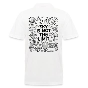 The sky is not the limit - Men's Polo Shirt - white - Back - Kai (181cm)