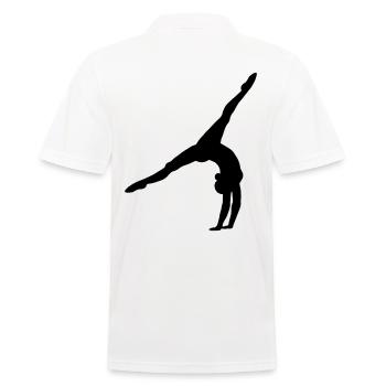 Radschlag Handstand Ballerina Design Geschenk - Männer Poloshirt - Weiß - Hinten - Kai (181cm)