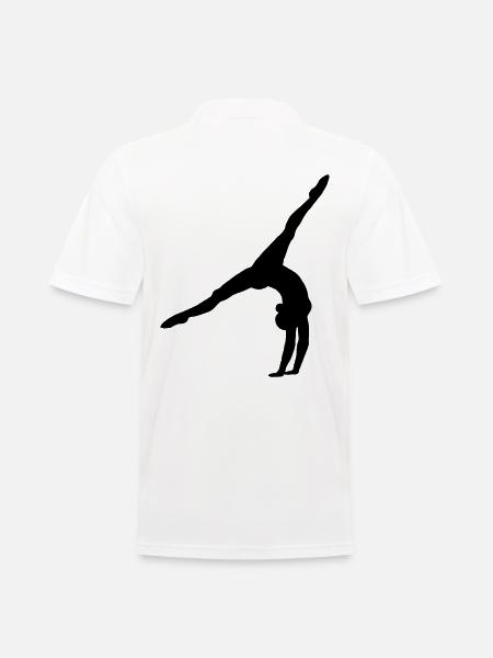 Wheelstroke Handstand Ballerina Design Gift - Men's Polo Shirt - white
