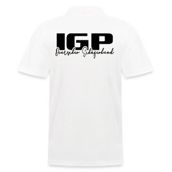 IGP GERMAN SHEPHERD Wilsign's dog sport - Men's Polo Shirt - white - Back - Kai (181cm)