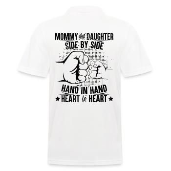Mommy and daughter heart to heart - Männer Poloshirt - Weiß - Hinten - Kai (181cm)