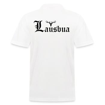 Lausbua mit Hirsch - Männer Poloshirt - Weiß - Hinten - Kai (181cm)