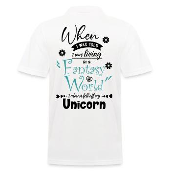 Fantasy World - Men's Polo Shirt - white - Back - Kai (181cm)