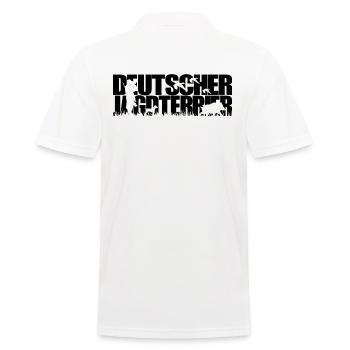 DEUTSCHER JAGDTERRIER Jagdhunde Jagdhund Wilsigns - Männer Poloshirt - Weiß - Hinten - Kai (181cm)