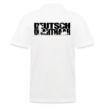 DEUTSCH DRAHTHAAR Jagdhunde Jagdhund Wilsigns - Männer Poloshirt - Weiß - Hinten - Kai (181cm)