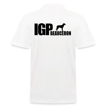 IGP BEAUCERON Sport canin Wilsigns chien cadeau - Polo Homme - blanc - Dos - Kai (181cm)
