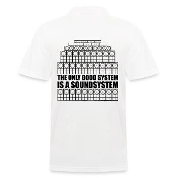 Soundsystem Dub Reggae - Männer Poloshirt - Weiß - Hinten - Kai (181cm)
