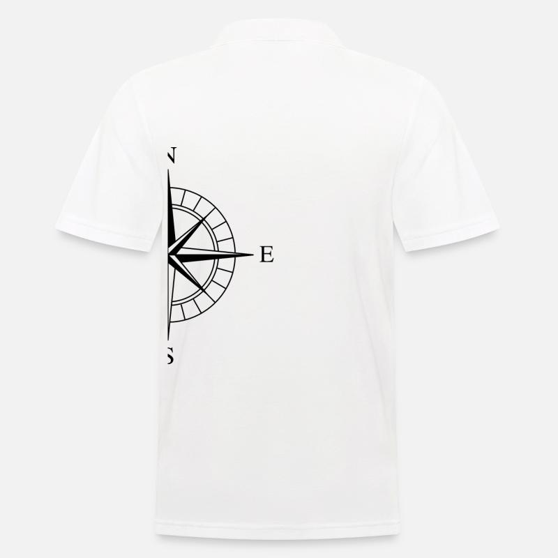 Kompass Windrose - Männer Poloshirt - Weiß