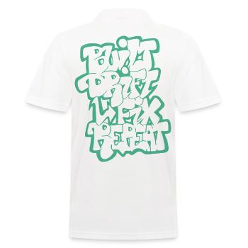 Built Drift Fix Repeat 04 - Men's Polo Shirt - white - Back - Kai (181cm)
