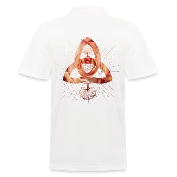 SYMBOLE RUNE - Triqueta Lebensbaum Baum des Lebens - Männer Poloshirt - Weiß - Hinten - Kai (181cm)