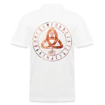 SYMBOLE RUNE - Triqueta Lebensbaum Baum des Lebens - Männer Poloshirt - Weiß - Hinten - Kai (181cm)