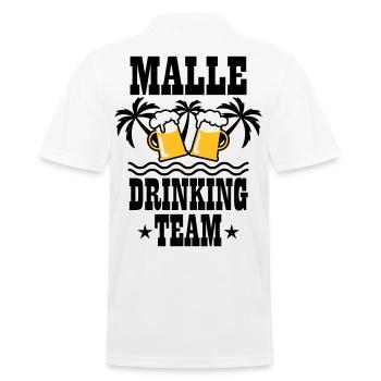08 Malle Drinking Team Beer Mass Bier Party - Männer Poloshirt - Weiß - Hinten - Kai (181cm)