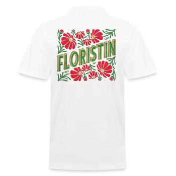 Floristik Ausbildung Gesellen Auszubildende Azubi - Männer Poloshirt - Weiß - Hinten - Kai (181cm)