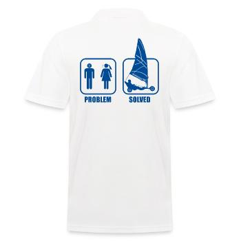 Beach Sailing Windracer Land Sailers Land Sailors - Men's Polo Shirt - white - Back - Kai (181cm)