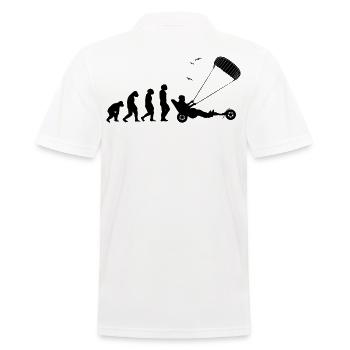 Strand-Kite Windracer Land-Kite Kite-Strandsegler - Männer Poloshirt - Weiß - Hinten - Kai (181cm)