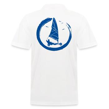 Plage Voile Windracer Land Sailers Land Sailors - Polo Homme - blanc - Dos - Kai (181cm)