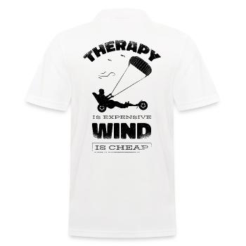 Strand-Kite Windracer Land-Kite Kite-Strandsegler - Männer Poloshirt - Weiß - Hinten - Kai (181cm)