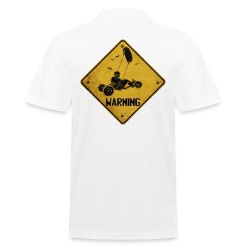 Strand-Kite Windracer Land-Kite Kite-Strandsegler - Männer Poloshirt - Weiß - Hinten - Kai (181cm)