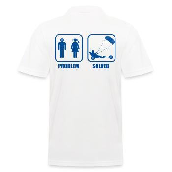 Strand-Kite Windracer Land-Kite Kite-Strandsegler - Männer Poloshirt - Weiß - Hinten - Kai (181cm)